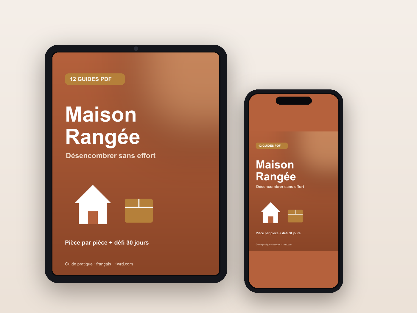 Aperçu du pack Maison Rangée Sans Effort : les 12 guides PDF